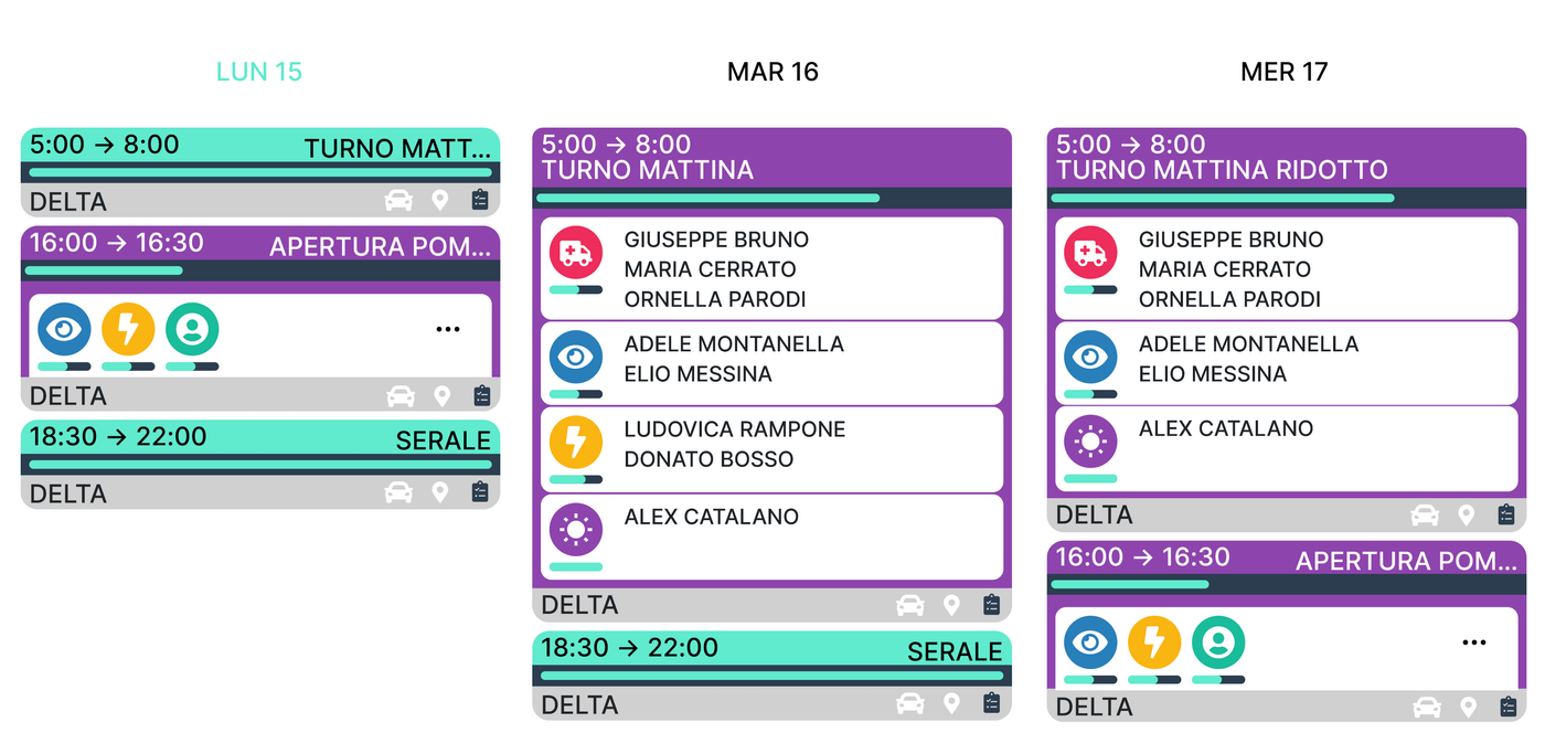 The AppToMe shift calendar